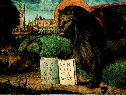 <i>El león de San Marco, </i>de Carpaccio, una de las obras expuestas en la muestra <<i>La bella Italia. </i>