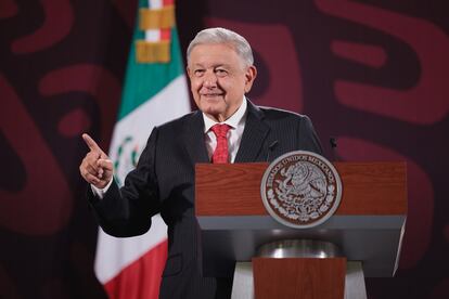 Andrés Manuel López Obrador, en la conferencia matutina, el 17 de junio.