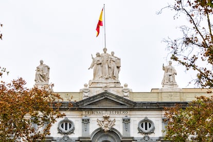 Fachada de la sede del Tribunal Supremo en Madrid.