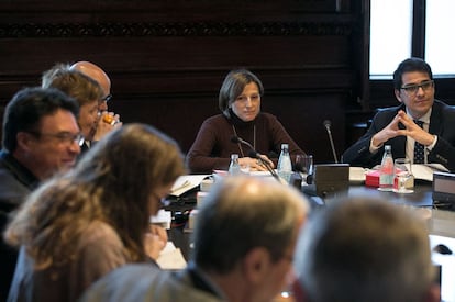 La Mesa del Parlament, presidida per Carme Forcadell, aquest dimarts.