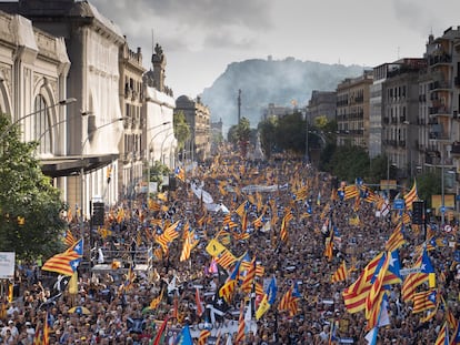 La manifestación de la Diada en Barcelona.