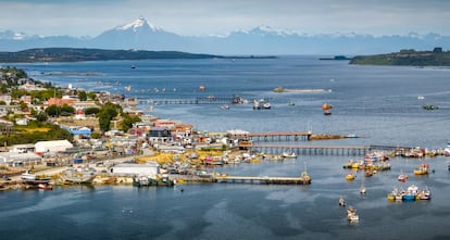 El paisaje del archipiélago Chiloé (Chile).