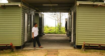 Imagen de agosto de 2013 del interior del centro de detención en la isla Manus.