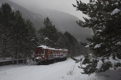 A carriage adrift on the outskirts of the town.