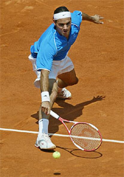 El suizo Roger Federer, durante el partido.