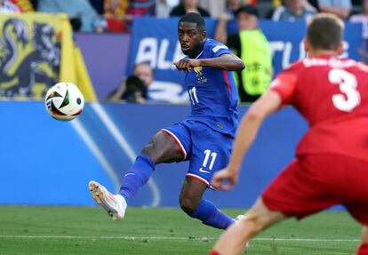 Dembélé, durante el partido ante Polonia. 