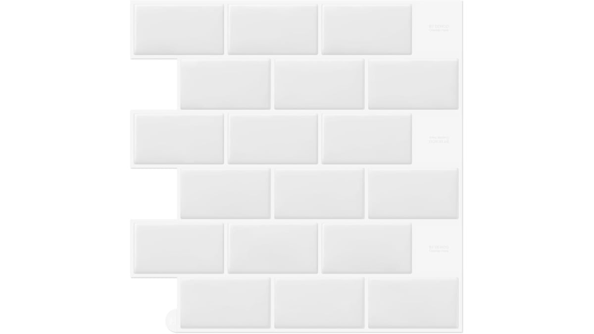 Azulejos adhesivos con efecto relieve.