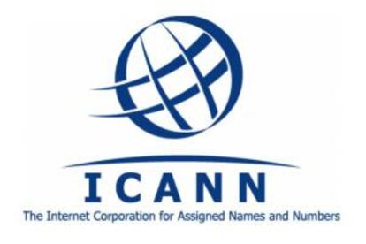 Logo de ICANN, el organismo que gestiona los dominios de Internet.