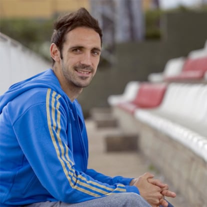 Juanfran, en la ciudad deportiva del Atlético.