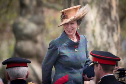 Ana de Inglaterra, en la celebración del 93º cumpleaños de Isabel II en Londres.