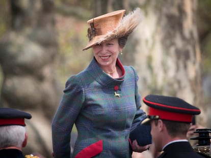 Ana de Inglaterra, en la celebración del 93º cumpleaños de Isabel II en Londres.