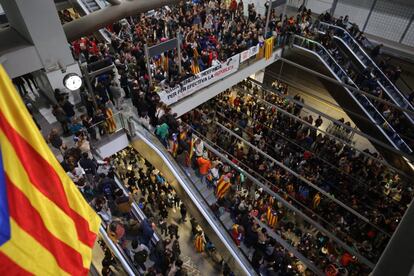 Manifestacion multitudinaria en Girona.