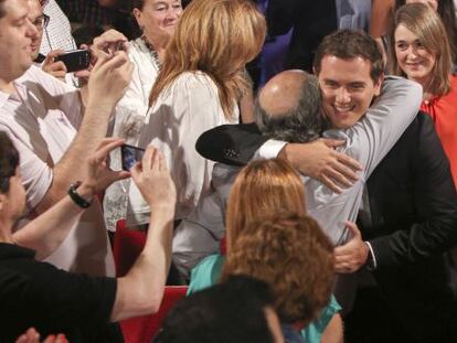 Albert Rivera, durante su presentación como candidato de C's a la Moncloa.