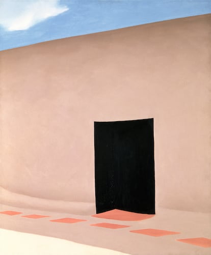 ‘Patio con nube’ (1956) es una de las obras expuestas en el Museo Thyssen.