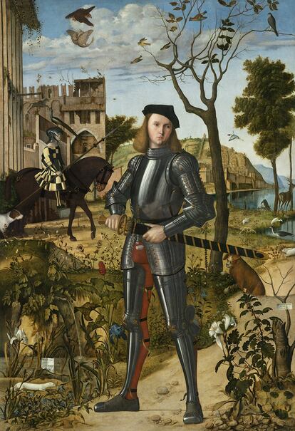 'Joven caballero en un paisaje', de Vittore Carpaccio. 
