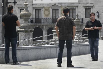 José Luis Vela, concejal socialista de Andoain, ayer a la salida del Ayuntamiento.