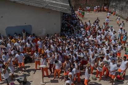Pabellón de presos evangélicos en la cárcel de Rio Branco. 
