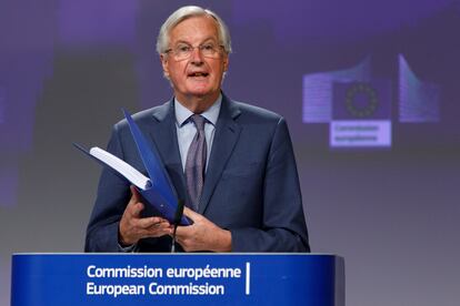 El negociador jefe europeo del Brexit, Michel Barnier, el pasado 24 de abril, en Bruselas.