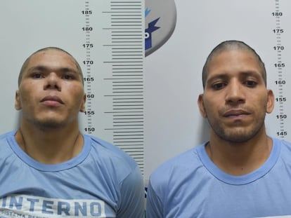 The two inmates who escaped from Mossoró Prison, in Brazil.