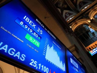 El Ibex frena las subidas y queda a las puertas de los 9.000