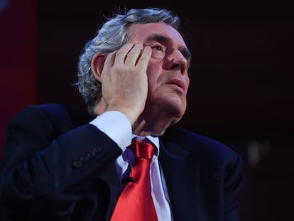 Gordon Brown, durante una conferencia en mayo de 2019 en Londres.