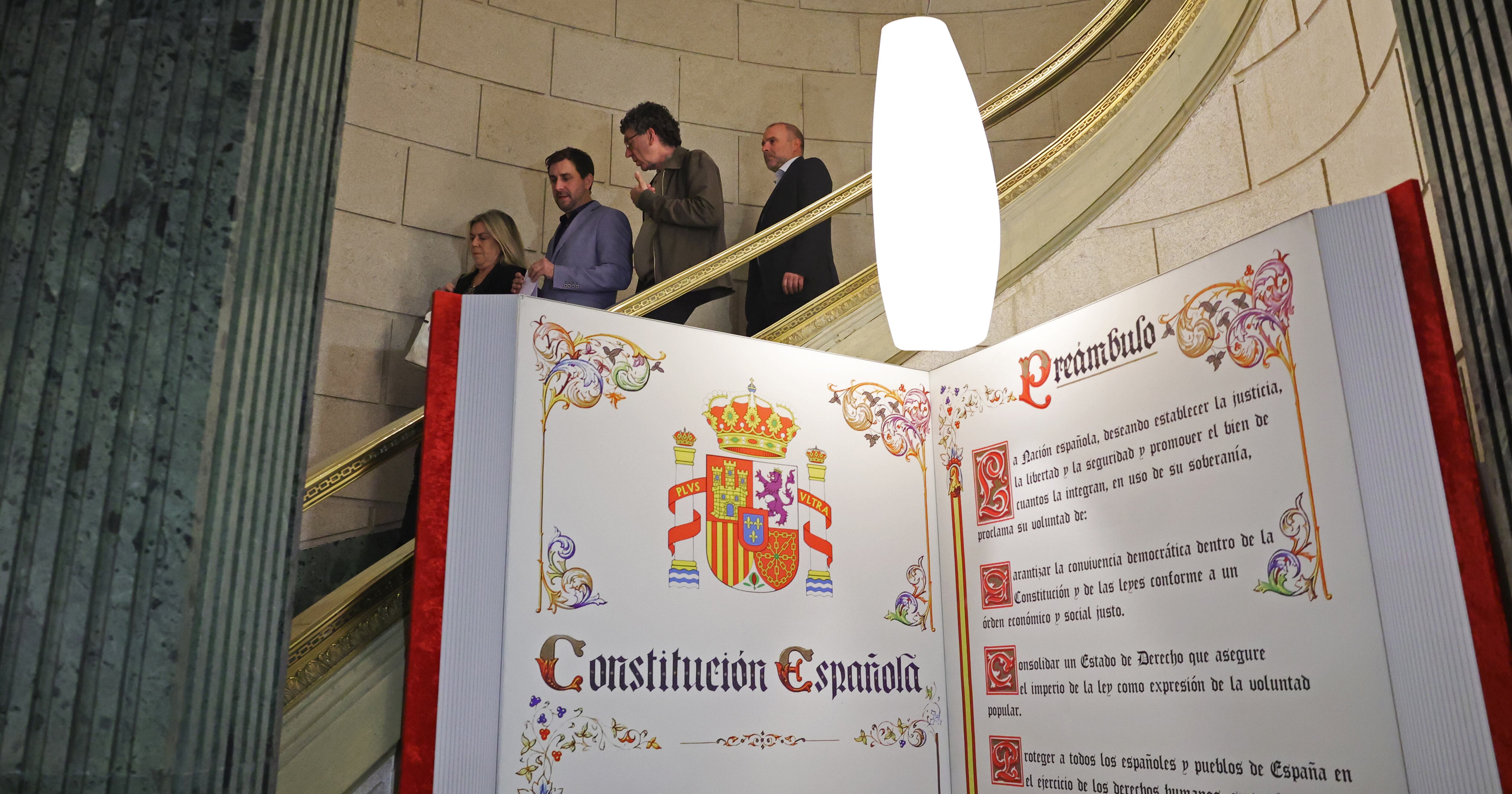 Toni Comín, este jueves en el Congreso, tras recoger su acta de eurodiputado.