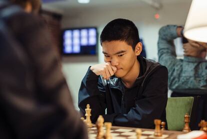 Jeffery Xiong, durante el Campeonato de EEUU 2019 en San Luis (Misuri, EEUU)