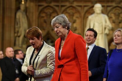 Theresa May estuvo en el Parlamento.