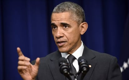 El presidente Obama durante un acto en la Casa Blanca este mi&eacute;rcoles.