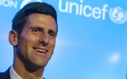 Novak Djokovic durante su conferencia este jueves en Nueva York.