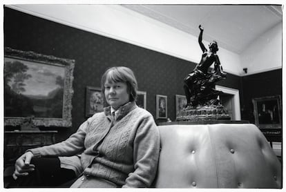 La filósofa Iris Murdoch en enero de 1977