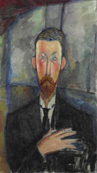 Modigliani se inspiró en 'El caballero de la mano en el pecho' para su cuadro 'Paul Alexander'.