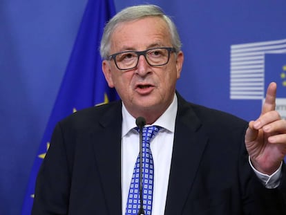 Jean Claude Juncker, presidente de la Comisión Europea, el 12 de abril en Bruselas.