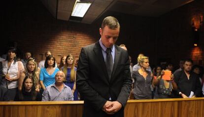 Pistorius, en la vista que se celebró el 21 de febrero.