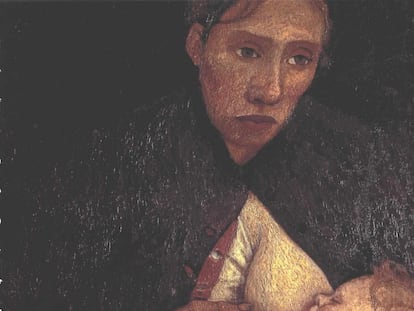 'Stillende Mutter' (Madre lactante) (1903), de Paula Modersohn-Becker.