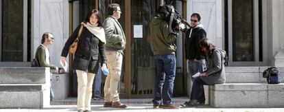 Oficina del Banco Madrid en la Plaza de Colón de Madrid, en marzo.