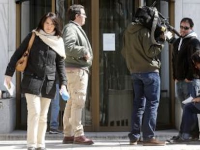 Oficina del Banco Madrid en la Plaza de Colón de Madrid, en marzo.