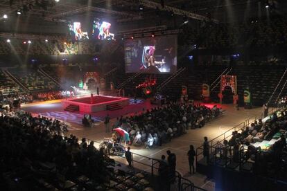 Un momento de la gala de entrega de premios del festival de publicidad El Sol, en el Bilbao Arena de Miribilla.