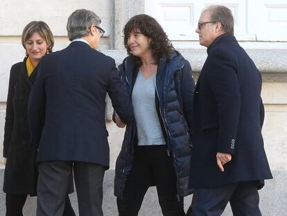 Teresa Jordà, a su llegada al Tribunal Supremo.