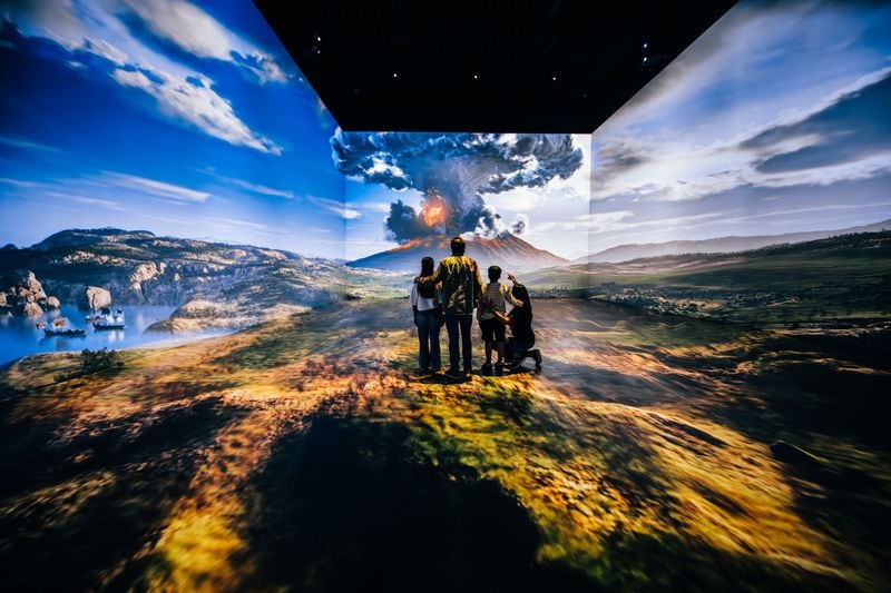 Imagen de la exposición inmersiva sobre Pompeya.