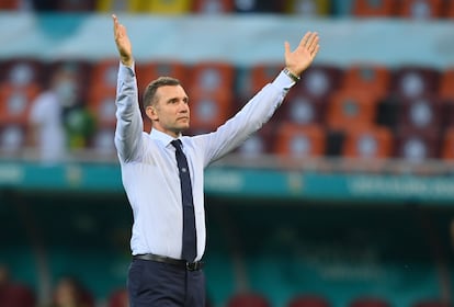 Shevchenko durante el último partido de la Eurocopa ante Austria.