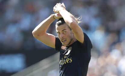 Gareth Bale durante el partido en Vigo.