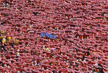 Manifestación contra la política del Gobierno en Seúl, Corea del Sur.