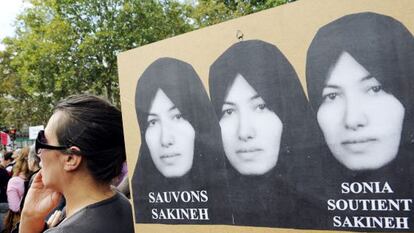 Manifestación en París en apoyo a Sakineh Ashtiani, en 2010.