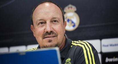 Ben&iacute;tez, durante la rueda de prensa.