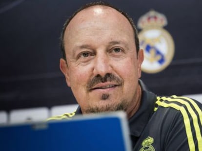 Benítez, durante la rueda de prensa.