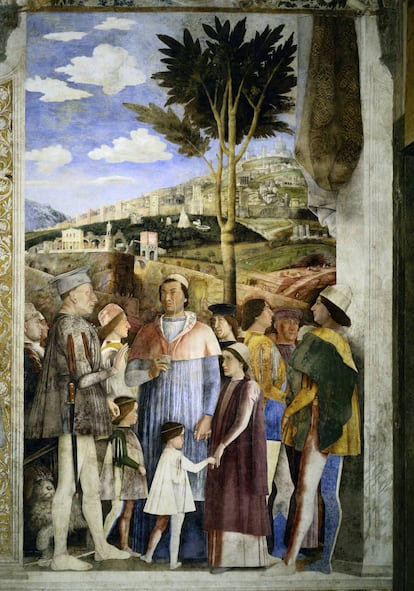 La obra maestra de Andrea Mantegna decora una de las estancias del Palacio Ducal de Mantua (Italia).
