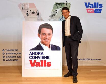 'Ahora conviene Valls', es el lema de campaña de Manuel Valls.