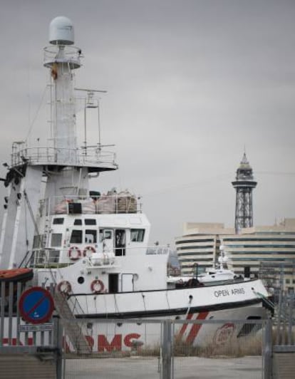 L''Open Arms', al port de Barcelona.