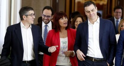 López, Hernando, Navarro y Sánchez, este martes.